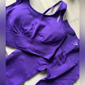 Gymshark set, purple size small leggings and bra